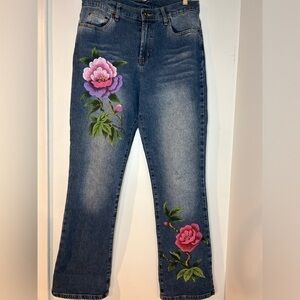 DG2 hand painted jeans size 10